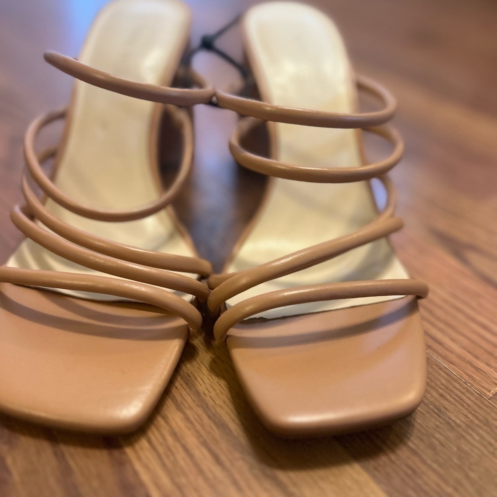 Chic Tan Strappy Heels for Women